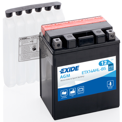 EXIDE ETX14AHL-BS EXIDE AGM Starter Battery for APRILIA BENELLI BMW CAGIVA DUCATI GILERA HONDA KAWASAKI MALAGUTI MOTO GUZZI MOTO