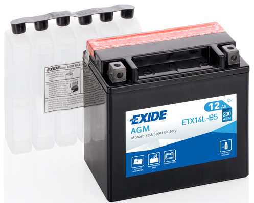 EXIDE ETX14L-BS EXIDE AGM Starter Battery for BUELL HARLEY-DAVIDSON