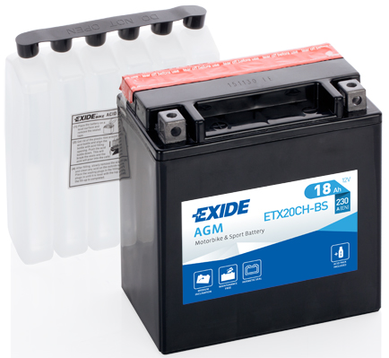 EXIDE ETX20CH-BS EXIDE AGM Starter Battery for HONDA KAWASAKI MASH MOTO GUZZI MOTO-MORINI SUZUKI TRIUMPH