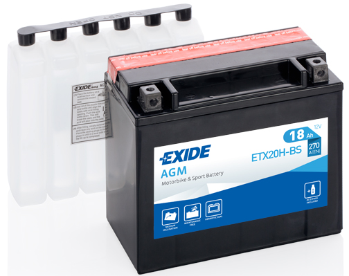 EXIDE ETX20H-BS EXIDE AGM Starter Battery for CAGIVA DUCATI HARLEY-DAVIDSON HONDA MOTO GUZZI