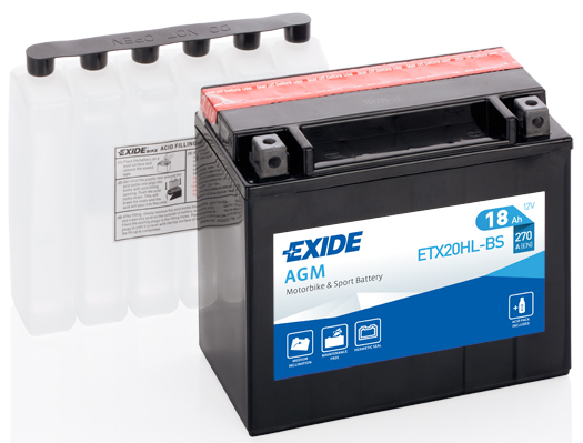 EXIDE ETX20HL-BS EXIDE AGM Starter Battery for BUELL HARLEY-DAVIDSON HERCULES HONDA INDIAN KAWASAKI LAVERDA MOTORCYCLES MOTO GUZ