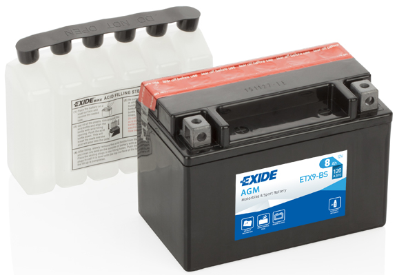 EXIDE ETX9-BS EXIDE AGM Starter Battery for AEON APRILIA BENELLI BETA BMW CAGIVA CCM DAELIM ETON GARELLI HONDA HUSABERG HUSQVARN