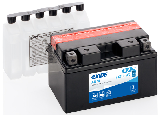 EXIDE ETZ10-BS EXIDE AGM Starter Battery for APRILIA BIMOTA BMW GASGAS HONDA HUSQVARNA KAWASAKI KTM MV AGUSTA SUZUKI SYM TRIUMPH