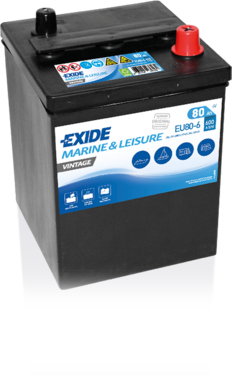 EXIDE EU80-6 EXIDE VINTAGE Starter Battery for ALLGAIER MG
