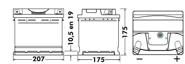 EXIDE EB443 EXCELL ** Starter Battery for FORD