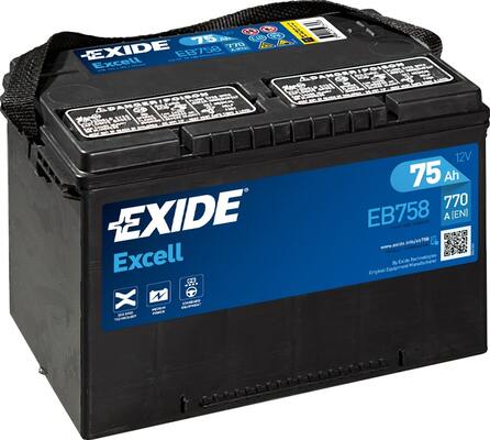 EXIDE EB758 EXCELL ** Starter Battery for BUICK CADILLAC CHEVROLET DFSK DODGE GMC HUMMER OLDSMOBILE PONTIAC SAAB