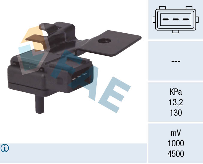 DELPHI PS10225 Sensor, sugerørtrykk