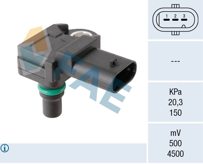 FAE 15266 Αισθητ., πίεση πολλ. εισαγωγής for BMW MINI