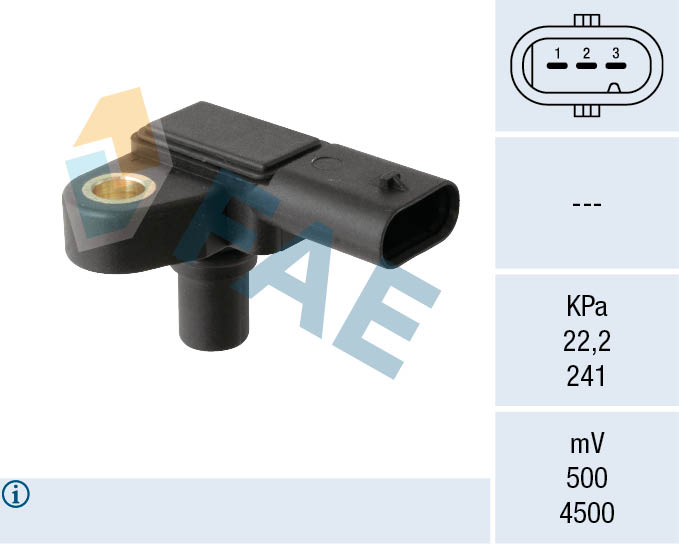 FAE 15269 Αισθητ., πίεση πολλ. εισαγωγής for MERCEDES-BENZ
