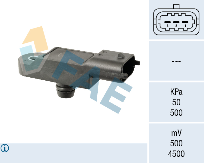 FAE 15276 Sensor, boost pressure for FIAT NISSAN OPEL RENAULT VAUXHALL