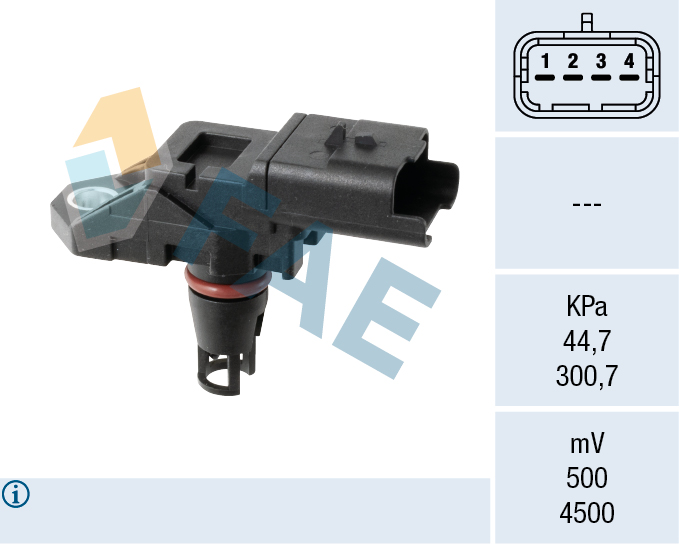 FAE 15281 Αισθητ., πίεση πολλ. εισαγωγής for CITROËN DS OPEL PEUGEOT VAUXHALL