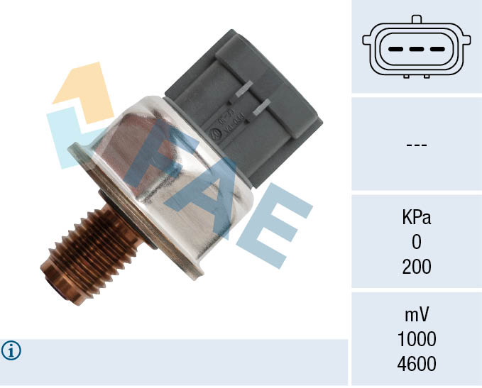 FAE 15606 Αισθητήρας, πίεση καυσίμου for CITROËN FIAT FORD PEUGEOT