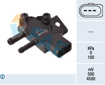 FAE 16128 Αισθητήρας, πίεση καυσαερίων for CHEVROLET OPEL