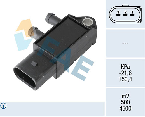 FAE 16150 Sensor, exhaust pressure