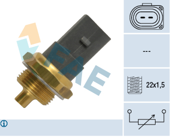 FAE 33786 Αισθητήρας, θερμοκρ. ψυκτικού υγρού for AUDI SEAT SKODA VW