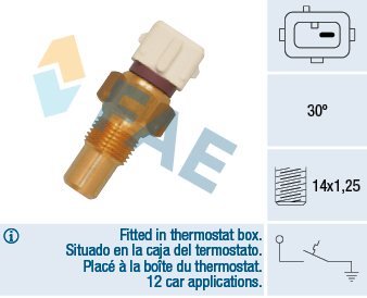 FAE 35295 Teplotný spínač kontrolky teploty chladenia