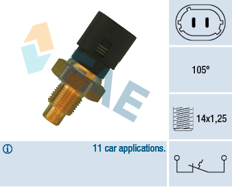 FAE 35890 Teplotný spínač kontrolky teploty chladenia