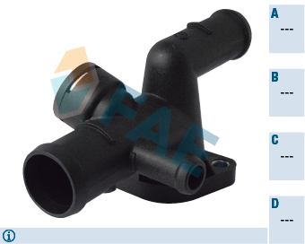 FAE 54352 Coolant Flange Rear for AUDI SEAT SKODA VW