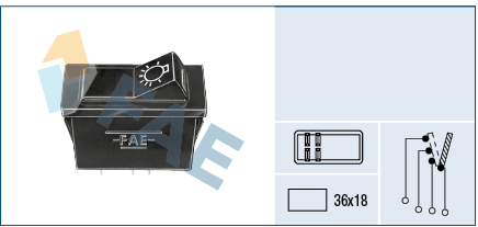 FAE 62490 Switch, headlight