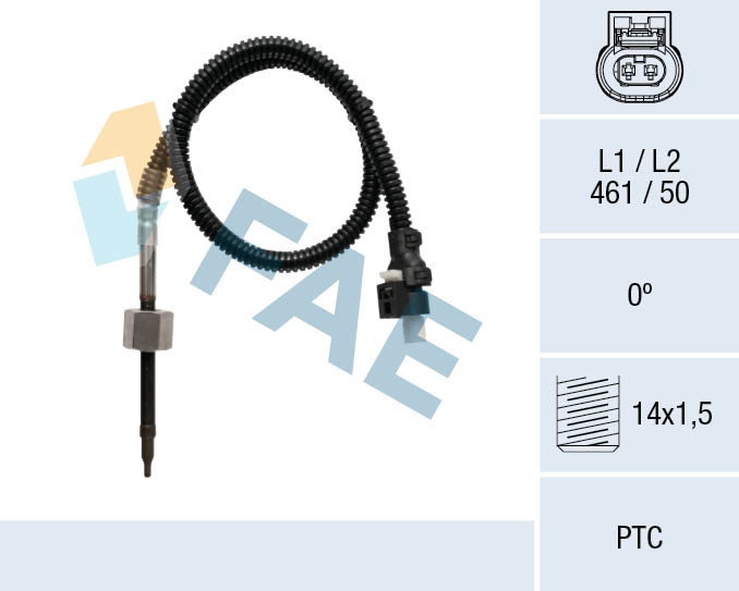 NGK 96195 Sensor, eksostemperatur