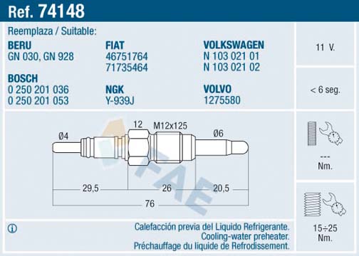 NGK 91238 D-Power Glødeplugg