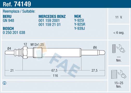 NGK 1229 Glødeplugg