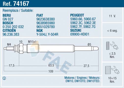 FEBI BILSTEIN 176259 Glødeplugg