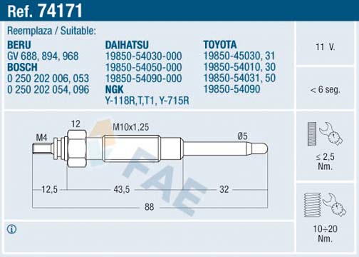 MAGNETI MARELLI 062900114304 Glødeplugg