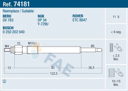 MAXGEAR 66-0067 Glødeplugg