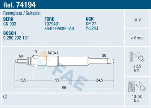FEBI BILSTEIN 31248 Glødeplugg