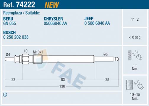 FEBI BILSTEIN 176234 Glødeplugg