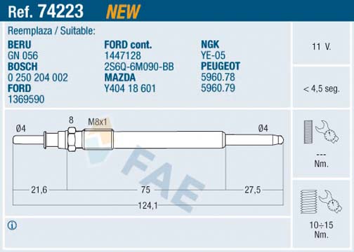 BLUE PRINT ADZ91810 Glødeplugg