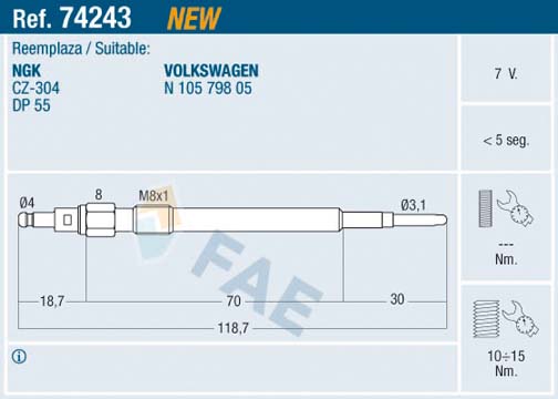 FEBI BILSTEIN 176178 Glødeplugg
