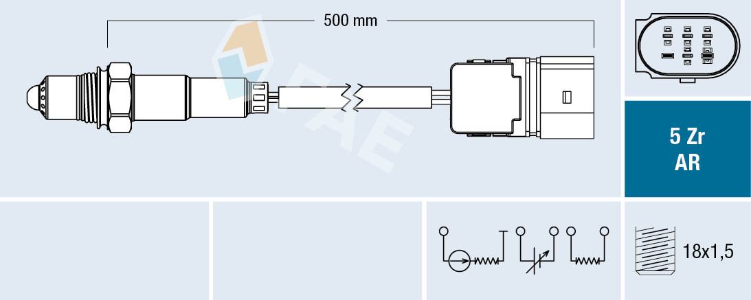 FAE 75107 Oxygen Sensor for BMW