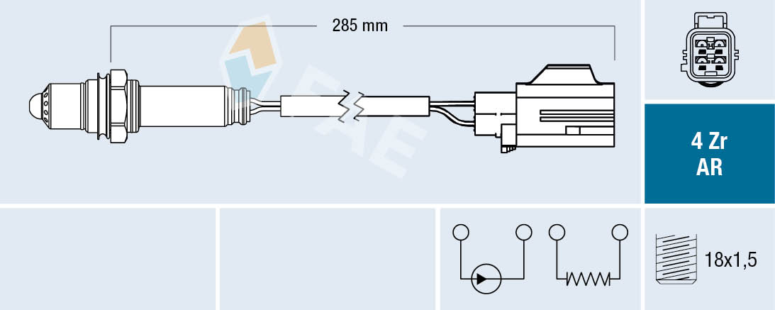 FAE 75602 Oxygen Sensor for LAND ROVER
