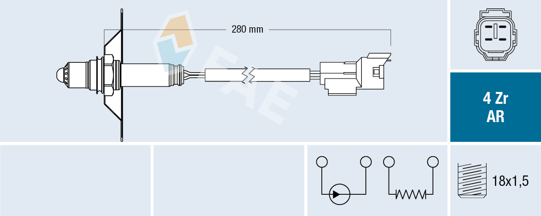 FAE 75706 Oxygen Sensor for SUZUKI