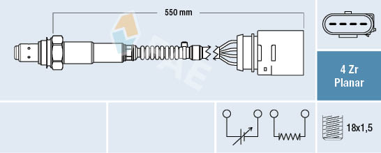 BOSCH 0 258 006 187 Lambdasonde