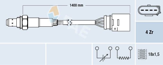 DENSO DOX-0259 Direct fit air fuel ratio sensor Lambdasonde