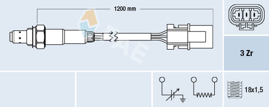FAE 77231 Oxygen Sensor for FORD NISSAN