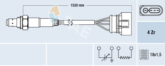 FAE 77301 Oxygen Sensor for AUDI FORD VW