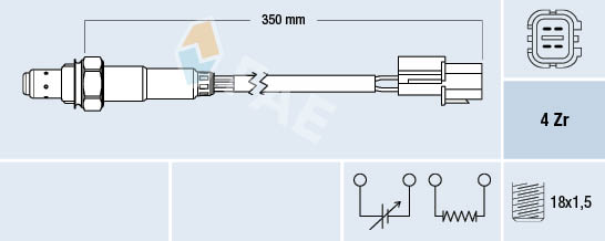 DENSO DOX-1562 Direct fit switching sensor Lambdasonde