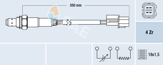 FAE 77347 Oxygen Sensor for HYUNDAI KIA