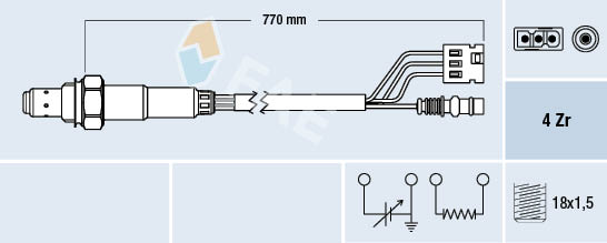 FAE 77379 Oxygen Sensor before catalytic converter for MERCEDES-BENZ