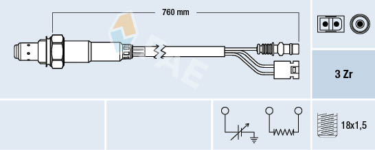 FAE 77381 Oxygen Sensor before catalytic converter for MERCEDES-BENZ