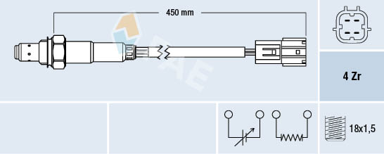 FAE 77393 Oxygen Sensor for NISSAN RENAULT