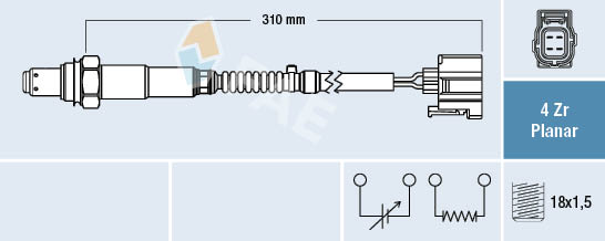 FAE 77427 Oxygen Sensor for MERCEDES-BENZ