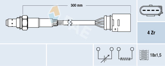 DENSO DOX-0344 Direct fit switching sensor Lambdasonde