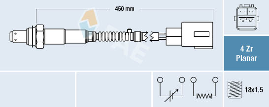 DENSO DOX-0594 Direct fit air fuel ratio sensor Lambdasonde
