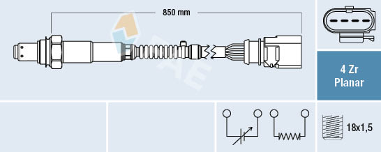 DENSO DOX-0352 Direct fit switching sensor Lambdasonde