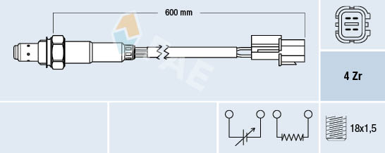 FAE 77477 Oxygen Sensor for HYUNDAI KIA